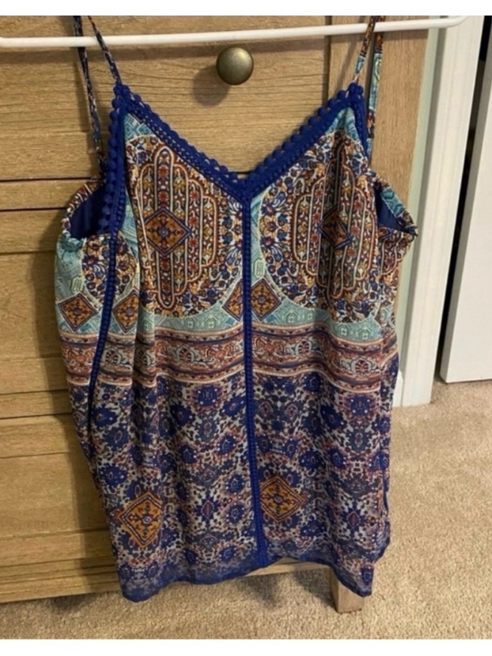 Collective Concepts Graphic Scarf Print Camisole Tank Top Size M